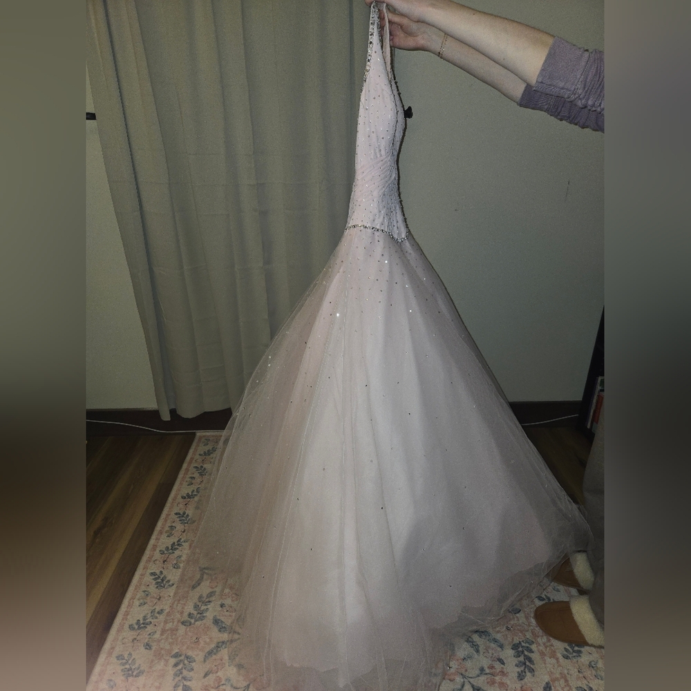 Morilee by Madeline Gardner Blush Tulle Ballgown | Prom Formal 0–2 - Picture 10 of 15